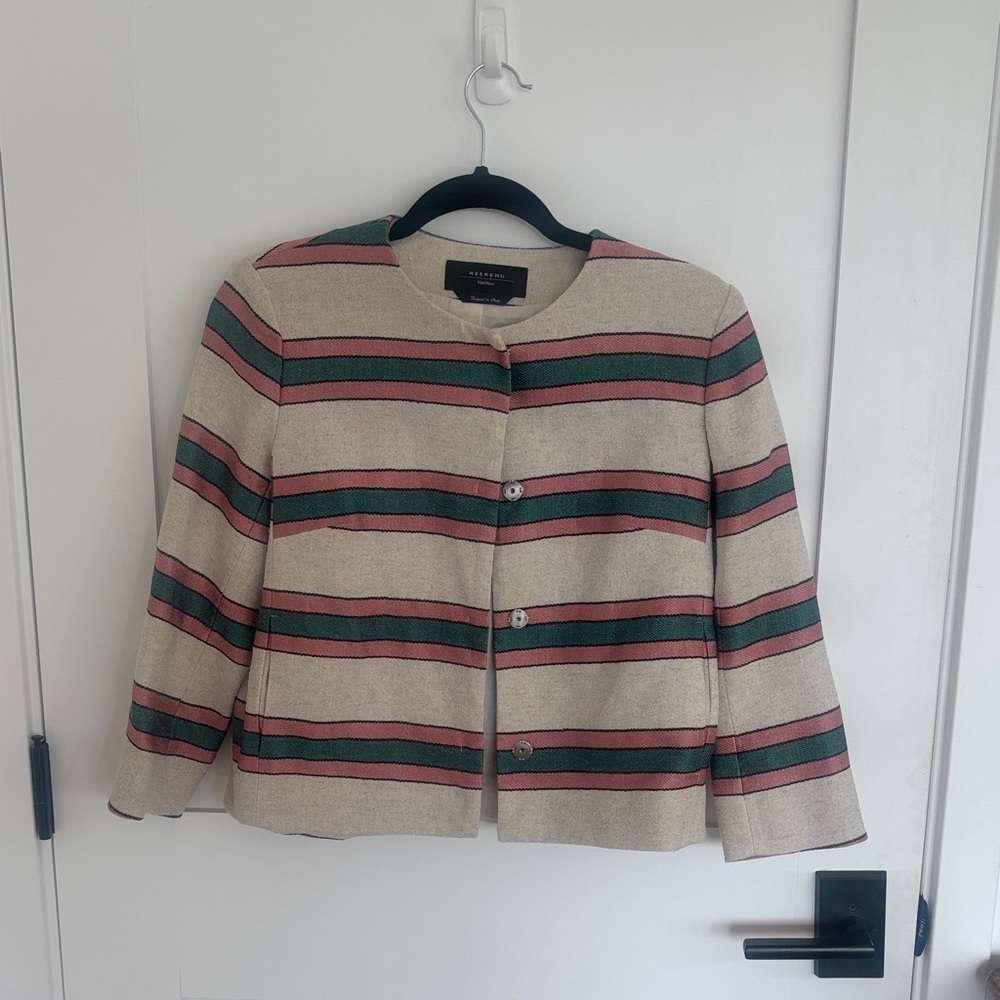 Weekend Max Mara Beige Striped Jacket